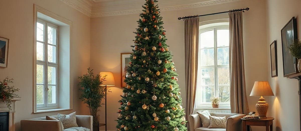 Quelle taille de sapin artificiel pour votre pièce : plafond, largeur et passage